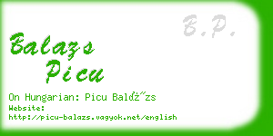 balazs picu business card